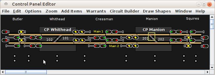 Warrants The original demo layout was not setup well for running warrents because it had no stopping blocks other that the block adjacent to the interlocking.