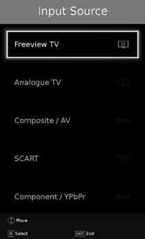 TV Buttons and Input Source Menu TV BUTTONS AND INPUT SOURCE MENU 1 2 3 4 5 6 7 8 9 1 2 3 4 5 6 7 8 9 Standby Power On/Off Displays the input source menu Displays Menu/OSD Programme/Channel down and