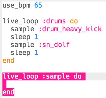 Step 2: Adding a sample Let s add a looping sample over the basic drum loop.