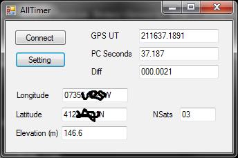 USB PC clock setting via GPS/PPS AllTimer sends exact time as text every 2 seconds Lightweight utility waits for this message and immediately sets time Accurate to 5-10ms with no cpu burden Useful