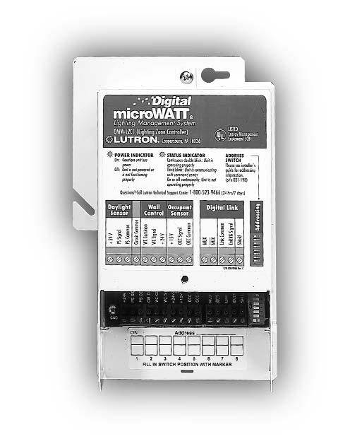 It works as part of a total system by communicating with a Digital microwatt router panel and server or GAFIK 7000P processor.