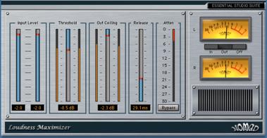Loudness Maximizer The Loudness Maximizer is an easy-to-use peak limiter for increasing audio levels.