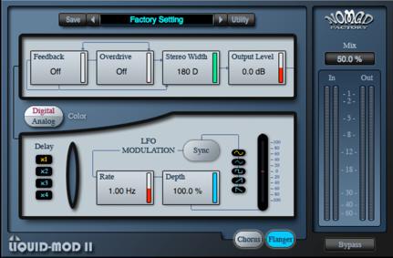 Liquid Mod II Chorus and Flanger effects operate on a very similar basis, that's why they were both implemented in the Liquid Mod II.
