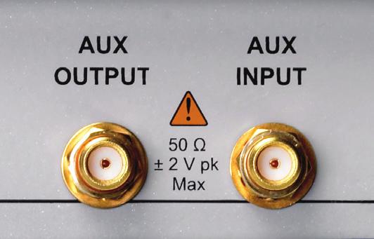 AUX OUTPUT can also be configured as a trigger output.