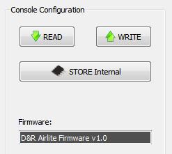 13.6 Read/Write Configuration from/to console To read the configuration from the console into the Airlite Configuration Manager one needs to press the READ button.