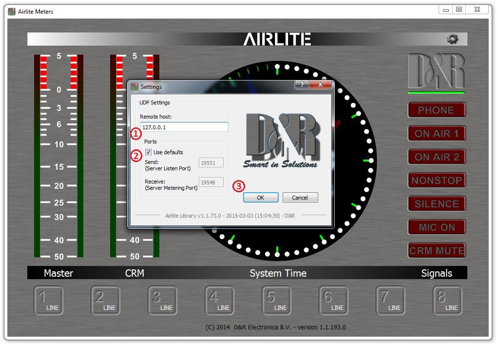 1.2 Airlite Meters Airlite Meters is an application which shows metering levels and states of the Airlite console.
