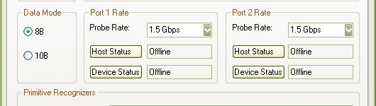 Once the PUT is transmitting the Port 1 Device Status will show the link status and speed.