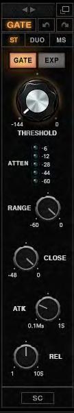 consistent noise floor. The sidechain can be internal or external and also can be filtered.