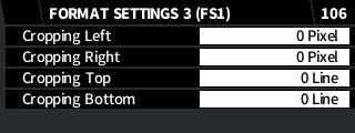 5-16. FORMAT SETTING 1, 2, 3 (FS1) (FA-96UDC) Theses menus (available only on FS1) require FA-96UDC to be installed.