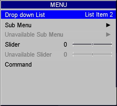 To open or close the on-screen display (OSD), press. Menus and sub menus To open a sub menu, select it using and, then press.
