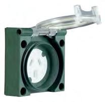 to Australian Standard AS / NZS 3123 Panel-mounted socket outlet 4-pole / 500V grey water jet protected IP66 Seal