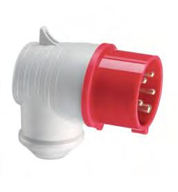 CEE Angle plugs according to IEC 60309, EN 60309, VDE 0623 Poles 5 Ampere 16 Angle plug splash-proof IP44 short entry sleeve at the side screw terminals The angle plug is also available with