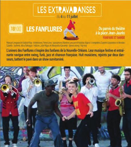 "Kicking off 8 days of extravadances : Festival openers Les Fanflures