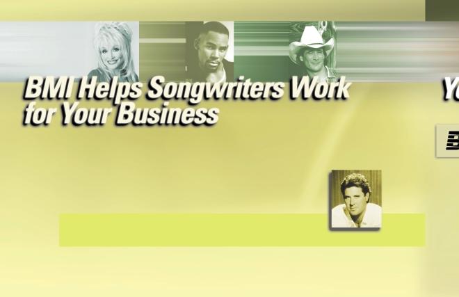 BMI s writer and publisher relations team is constantly on the lookout for new songwriters and composers.