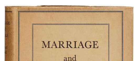 9 RUSSELL, Bertrand. Marriage and Morals. London, George Allen & Unwin, 1929. 8vo, pp.