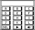 Figure 12 - This keypad allows you to type in specific names for your programs.