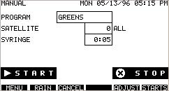 5 Manual Operation Select MANUAL from the system Menu screen. The Manual screen will appear as shown in Figure 28.
