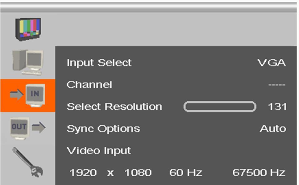 Media / DVI Converter 5.3.3 Main Menu Item 'Input Settings' This menu offers specific settings for Media / DVI Converter inputs.