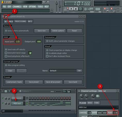 Then turn the MIDI switch to On and Tracking down to 0% in the Bitspeek interface.) 1. Select a free input port under the MIDI section in the plug-in settings. 2.