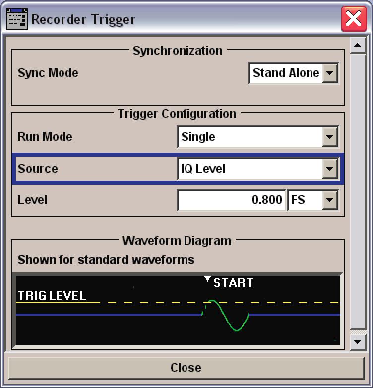 Comprehensive trigger concept for event-based triggering The extensive trigger menu provides many control options to start and stop recording and playing.