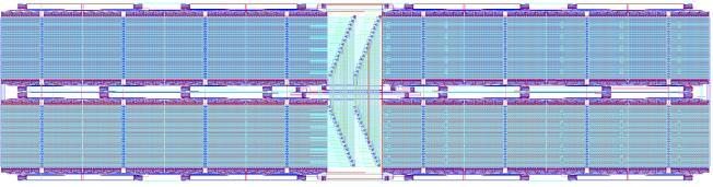 7 Read Decoder (18.79 43.57µm) each Write Decoder Luma MUX Chroma MUX 125.56 µm SRAM Block 1 (32 256) SRAM Block 2 (32 256) SRAM Block 3 (32 256) SRAM Block 4 (32 256) 500.80 µm Fig.5. Layout Design of DPSR (with 7.