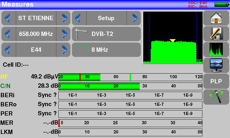 12 Measurement (MEASUREMENT-TV-SPECTRUM) Pressing the MEASURE zone gives access to the MEASUREMENT function.