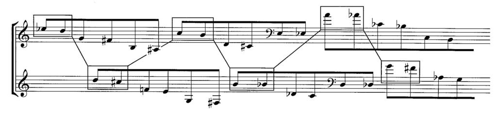 17 with the alteration of only two notes. The questions remain: Why did Adès write the melody the way he did, and why did he change the patterns in the way he did?
