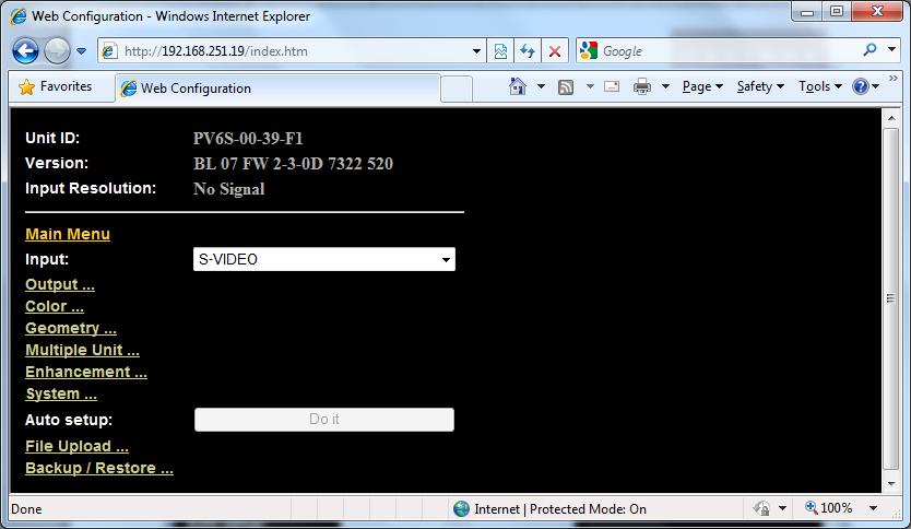 4.1. Introduction REMOTE CONTROL WEB SERVER HQView-5xx features a web server which connects to a PC web browser via TCP/IP.