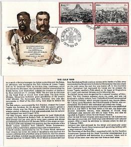 44. First Day Cover: In Commemoration of the 1879 Zulu War / Ter herdenking van die 1879 Zoeloe-Oorlog / isikhumbuzo sempi kazulu ka 1879 (Rorke's Drift: South African Post Office, 1979) Date stamp