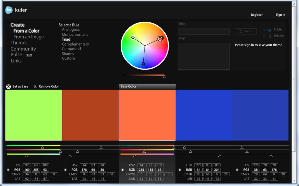 Color Calculator Adobe Kuler,