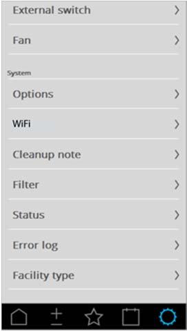 WiFi If you plan on using an app with your steam system, you will need to enable the WiFi connection first. Select WiFi on the Systems menu to go to the WiFi menus.