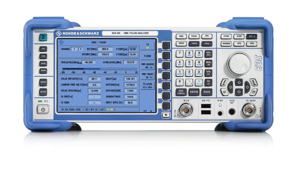 R&S EDS300 DME/Pulse Analyzer At a glance The R&S EDS300 is a level and modulation analyzer designed for installing and maintaining pulsed, terrestrial navigation services.