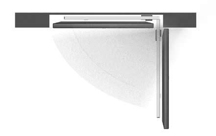 C.06: P.011 PRODUCT INTEGRATION INTEGRATION Infomation TV swiveling: The Superflat can swivel out up to 90 (img.1) Please consider that the liftsystem needs space between the TV and the e.g. covering.