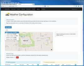 4 Web Interface: Weather Screen WaterMe will automatically adjust your watering schedules based on local weather events. This feature is a must for serious water savings. 5 4.
