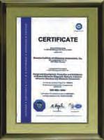 certified by lots of domestic and overseas authorities.