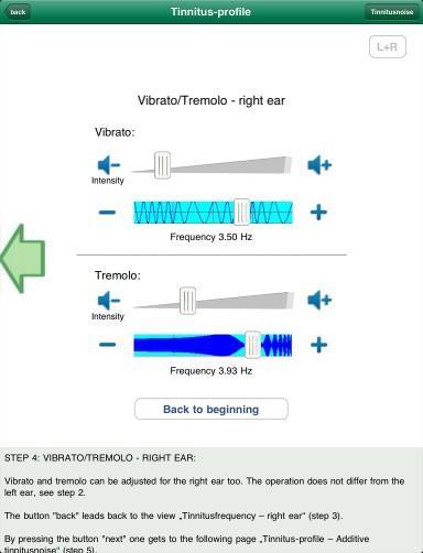 Figure 2-8: Vibrato/Tremolo right ear The button section 2.4.3.