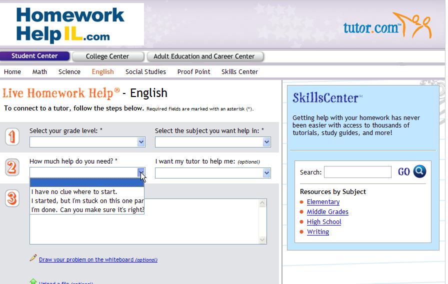 Tutor.com Online tutoring daily 2 to 9 p.m. through the library s website.