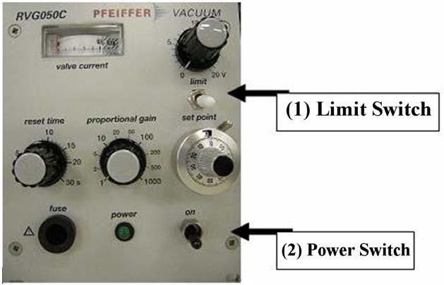 Turn the RVG050 power on and set to limit switch