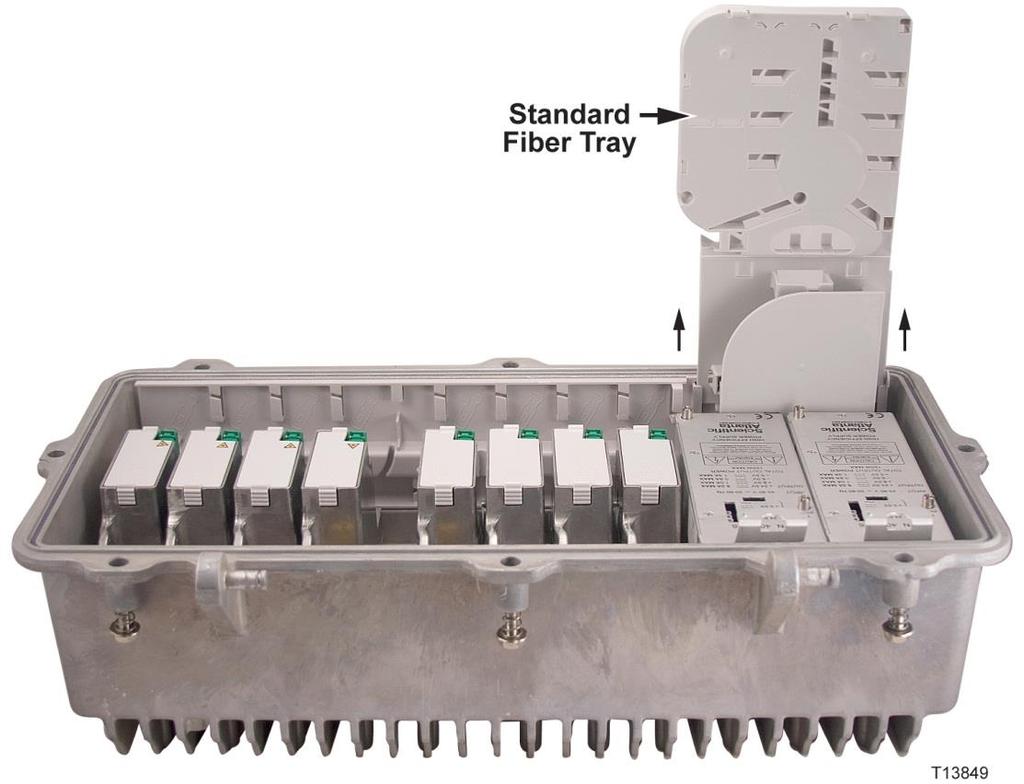 Appendix D Expanded Fiber Tray Expanded Fiber Tray Installation Installation Procedure Perform the following steps to install the expanded fiber tray in the node.