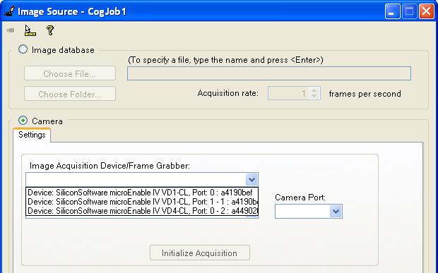 3.2.2 Example: Setup #2 In case of the standard Dual Camera Link Base Configuration, the two physical frame grabber camera