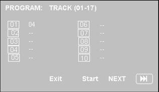 Playback Functions Programming Chapters / Tracks You can store up to 20 chapters of a DVD (or 20 tracks of a CD) in an individually programmed order.