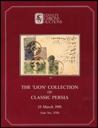 Philately Books Auction Page: 3 PHILATELIC LITERATURE - Auction Catalogues (continued) 189 L A Ex Lot 189 STANLEY GIBBONS: "The 'Lion' Collection of Classic Persia" (15/3/1991), important sale