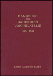 10 441 L A- Lot 441 BADEN: "Handbuch der Badischen Vorphilatelie 1700-1851" ("Handbook of Baden Prephilately") (1971)