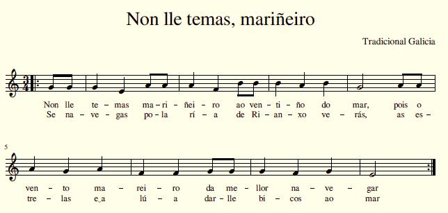 3. Cantamos, tocamos e buscamos información Coñeces este retrouso dunha canción tradicional galega?