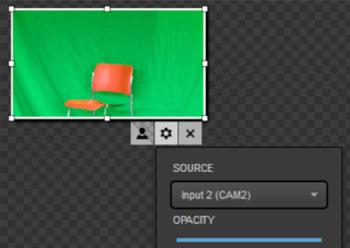 Chroma key is executed through the graphics module.