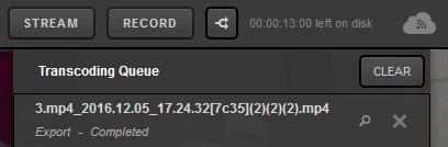 The time it takes to export depends on the length of the clip.