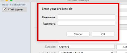 Check Authentication and enter the desired username and password, then click Save.