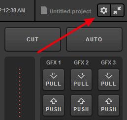 Click the gearwheel in the upper right corner of Studio, then click the Advanced tab.