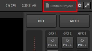 Creating, Importing, and Exporting Projects Livestream Studio has the ability to save, load, import, and export Livestream Project files, allowing you to keep configurations saved on