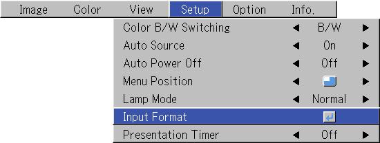 Cursor (Deep Blue) This permits setting/adjustment of the item located at the cursor position.